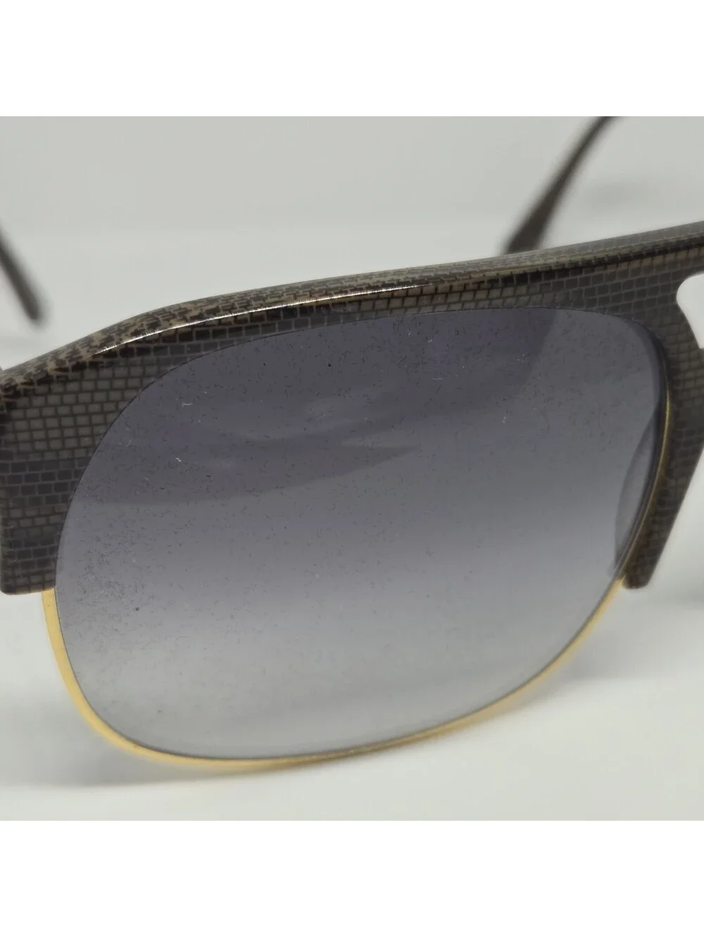 Lozza USA Mod. 3016 Col.018 Vintage Shield Sunglasses 59-19 Italy Gold Gray